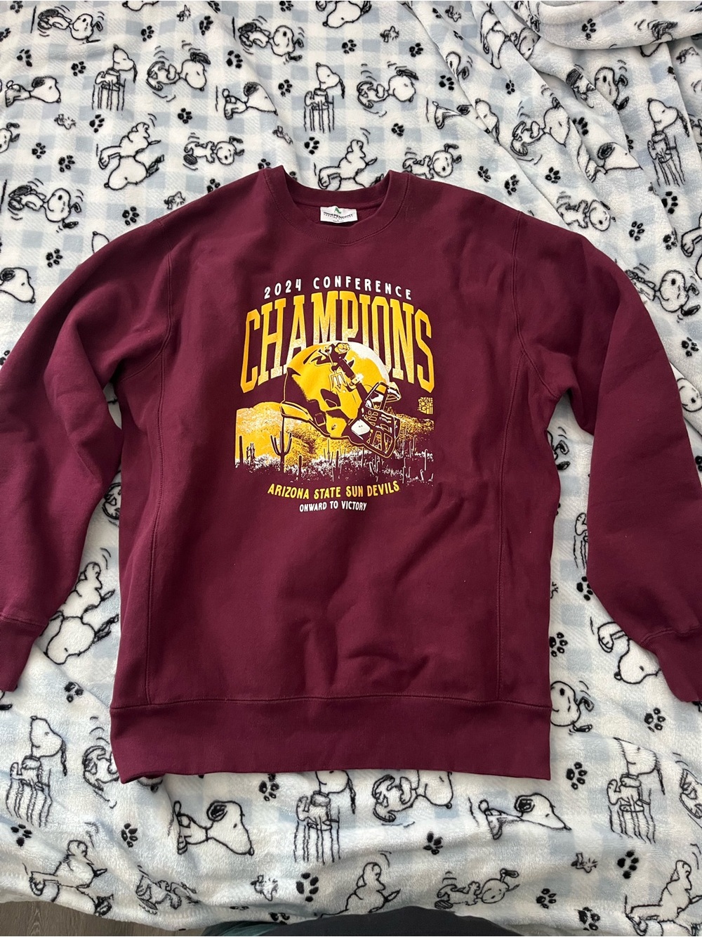 Arizona State Sun Devils 2024 Conference Champions Maroon Crewneck Sweatshirt